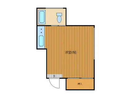 サンハウス(ワンルーム/2階)の間取り写真