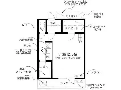 セザンヌ新栄Ⅲ(ワンルーム/2階)の間取り写真