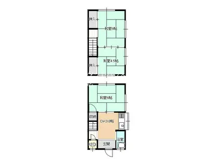 福田アパート(3K/1階)の間取り写真