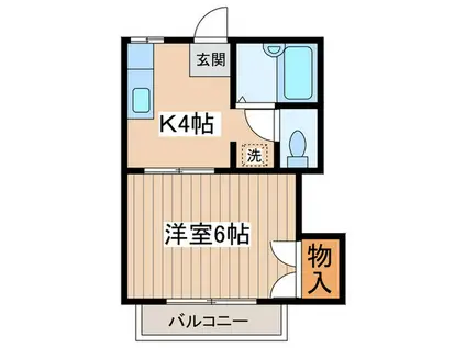 コーポ相沢B棟(1K/1階)の間取り写真