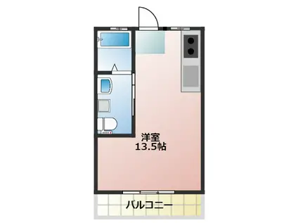 シティハイムパインズ(ワンルーム/2階)の間取り写真