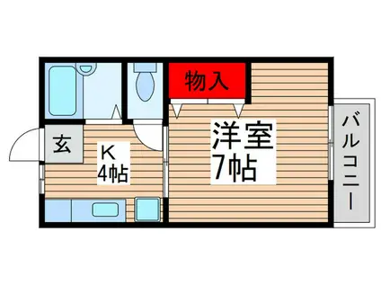 サンプレジオA(1K/2階)の間取り写真