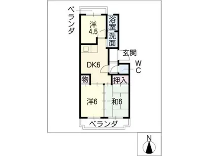 エミネンス名城(3DK/4階)の間取り写真