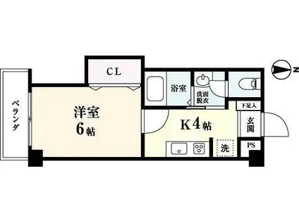 グリーンハイツ若宮(1K/3階)の間取り写真