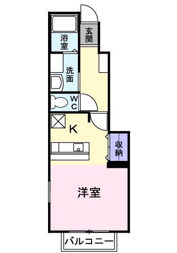 デフィー大町(ワンルーム/1階)の間取り写真
