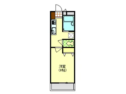 フローラルハイツA棟(1K/1階)の間取り写真