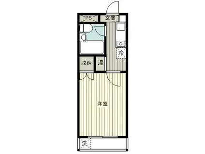 ハイタウン綱島(1K/3階)の間取り写真
