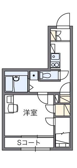 レオパレスMELODEY(1K/2階)の間取り写真