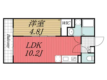 ルピナス/表町4(1LDK/1階)の間取り写真