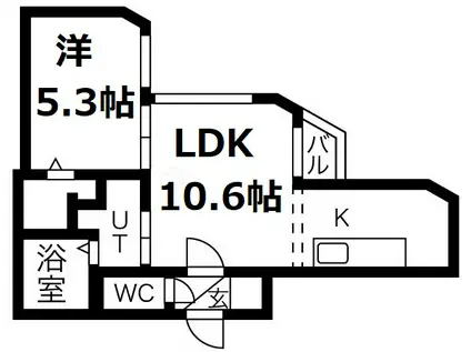 レジーナ学園前(1LDK/2階)の間取り写真