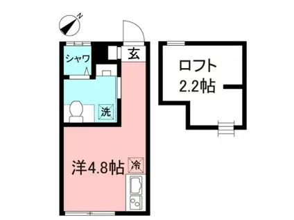 クノッソス中央林間(ワンルーム/2階)の間取り写真