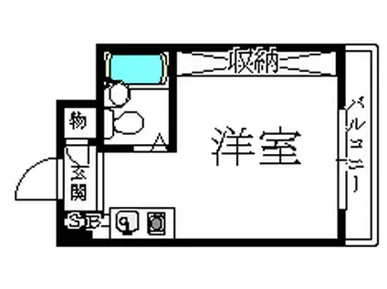 エステマール大阪城(ワンルーム/2階)の間取り写真