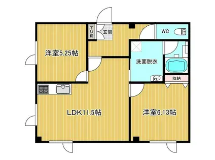 RYO-MA(2LDK/2階)の間取り写真