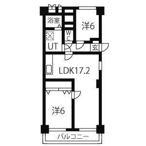 STプラザ御器所(2LDK/6階)の間取り写真
