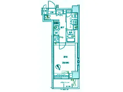 パティーナウィリア武蔵小杉(1K/1階)の間取り写真
