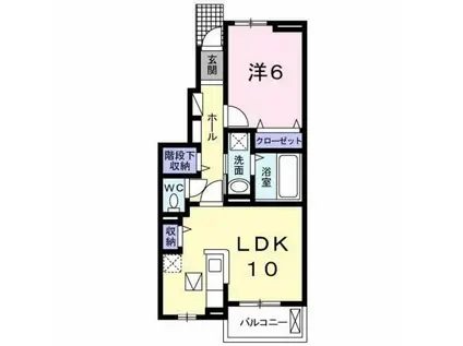 カルムI(1LDK/1階)の間取り写真