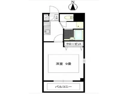 プチメゾン稲生II(1K/3階)の間取り写真