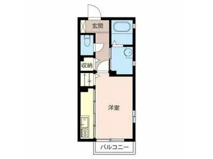 ジュリアード松江(ワンルーム/2階)の間取り写真