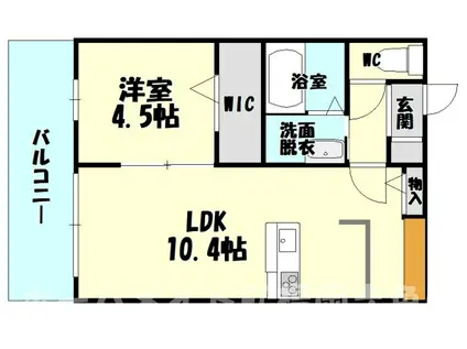 D-ROOM REIWA(1SLDK/3階)の間取り写真