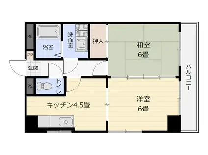 グリーン・ゲイブルス(2K/3階)の間取り写真