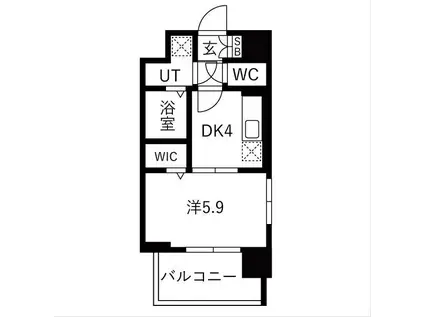 レジュールアッシュ緑橋駅前(1DK/3階)の間取り写真