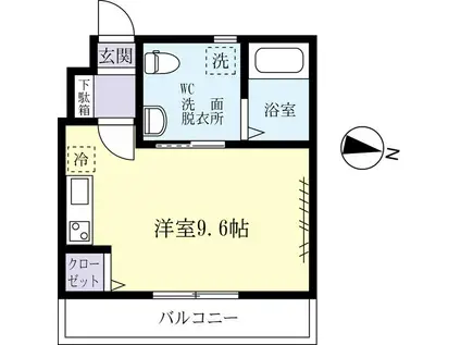 SAPUNA(ワンルーム/5階)の間取り写真