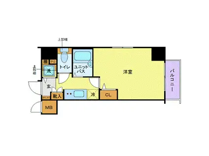 トーシンフェニックス芝浦ベイフォート(1K/9階)の間取り写真