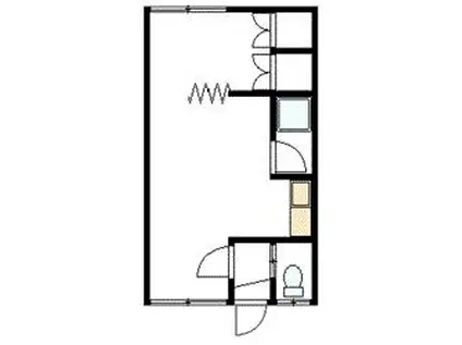 川端410ハイツA.B(1DK/1階)の間取り写真