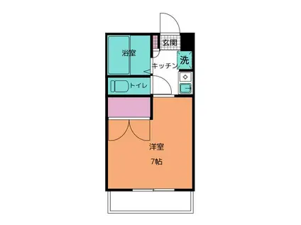 リエゾン(1K/2階)の間取り写真