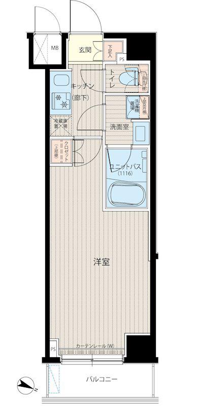 ルーブル中板橋六番館(1K/6階)の間取り写真