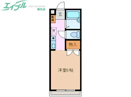 アメニティ21(1K/3階)の間取り写真