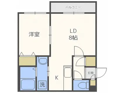 アルシオーネN4(1LDK/2階)の間取り写真