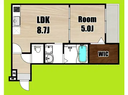FUJIPALACE瓜生堂III番館(1SLDK/3階)の間取り写真