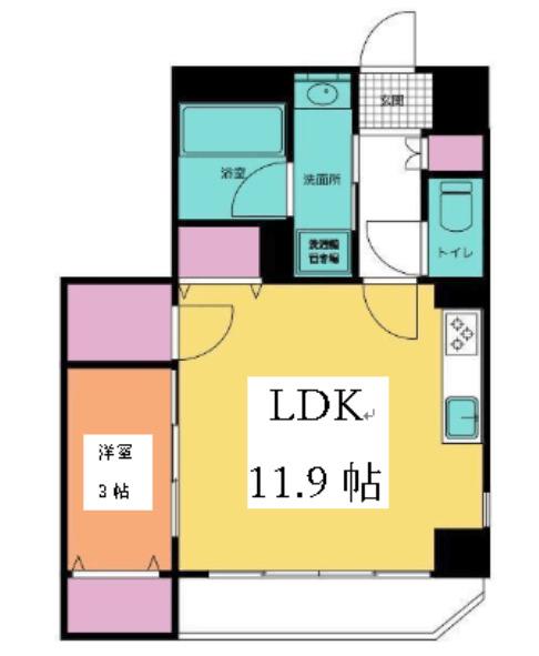 アイルプレミアム押上ノルド(1LDK/2階)の間取り写真