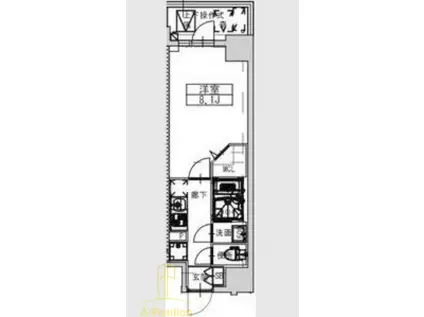 ミラージュパレス大阪ドームPROSUPER(1LDK/2階)の間取り写真