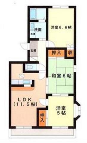 ガーデンリバティ(3LDK/2階)の間取り写真