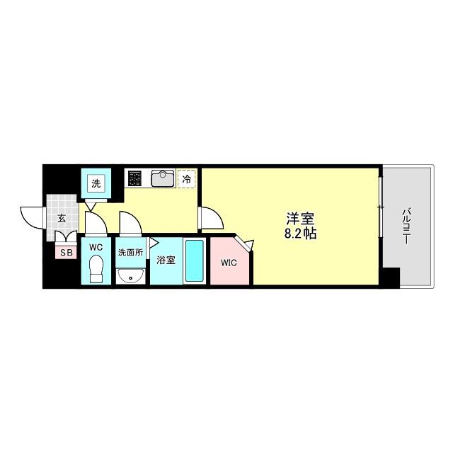 MIRAGEPALACE LOTUS LIFE(1K/6階)の間取り写真