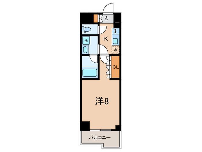ルーブル横濱矢向(1K/4階)の間取り写真