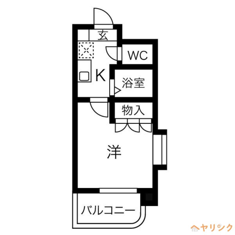 DOLL HOUSE又穂(1K/4階)の間取り写真
