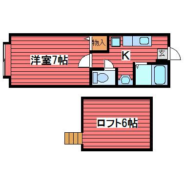 VILLA TSUKISAPPU(1K/1階)の間取り写真