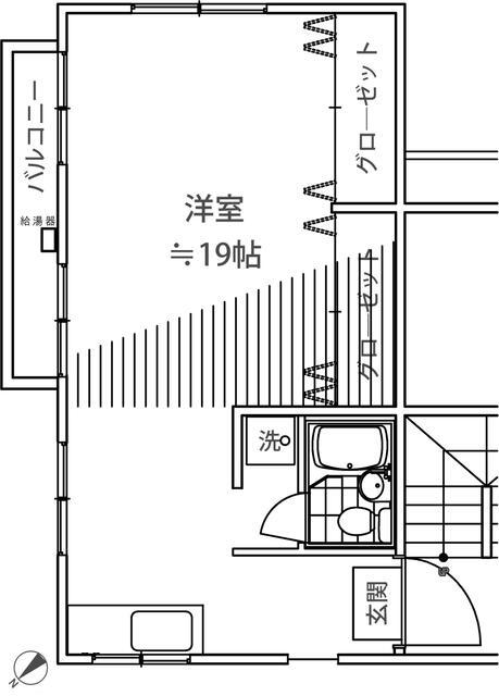 高輪マンション(ワンルーム/2階)の間取り写真