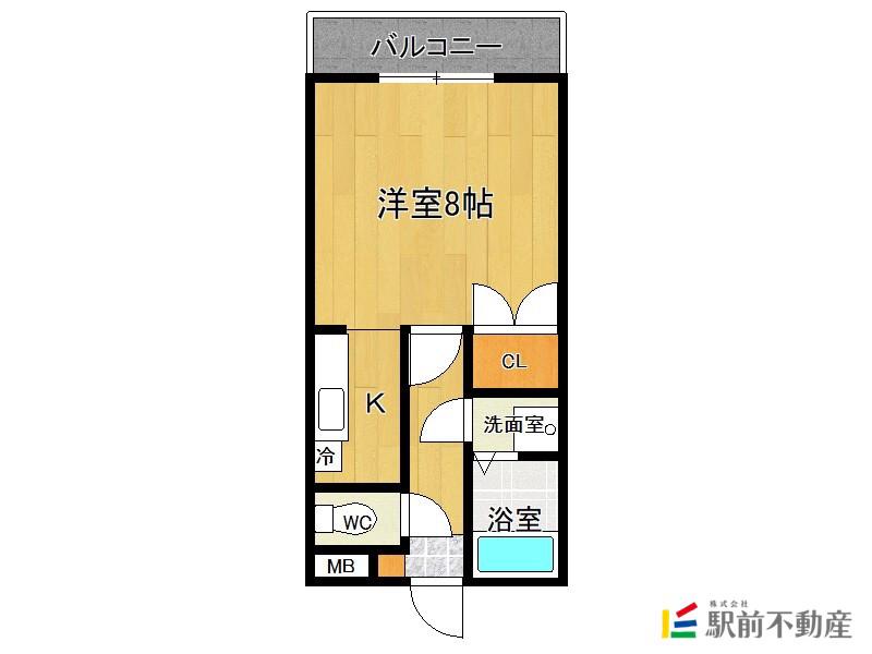 タケダビルI(1K/3階)の間取り写真
