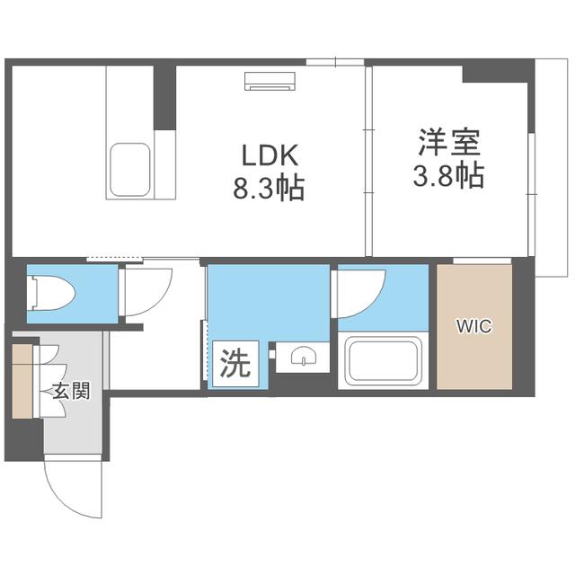 D-ROOM松香台(1LDK/1階)の間取り写真