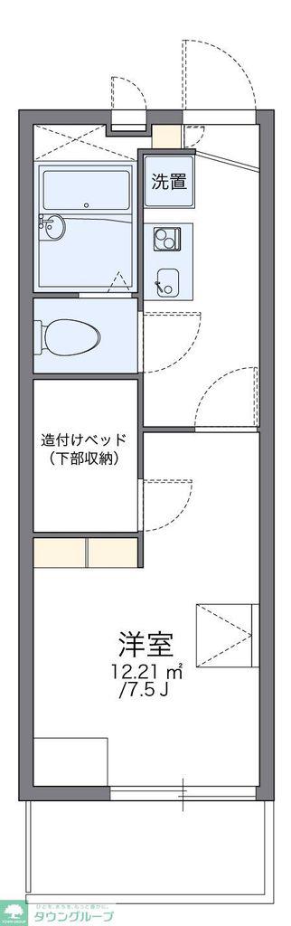 レオパレスアットホーム(1K/3階)の間取り写真