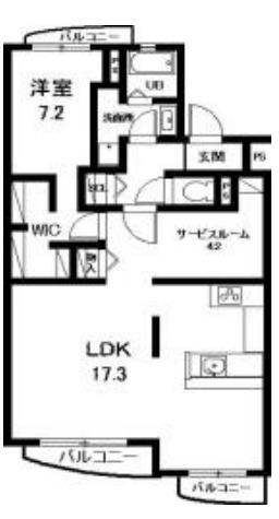 シャイン五番館(1SLDK/4階)の間取り写真