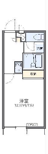 レオパレス9街区(1K/1階)の間取り写真