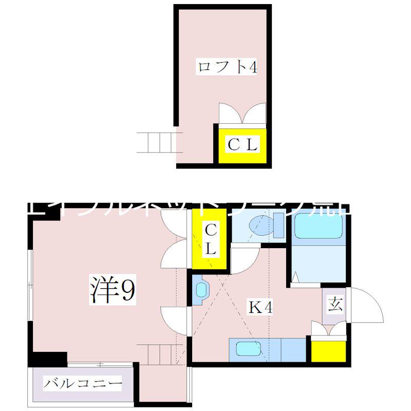 ハイツ彩光(1SK/1階)の間取り写真