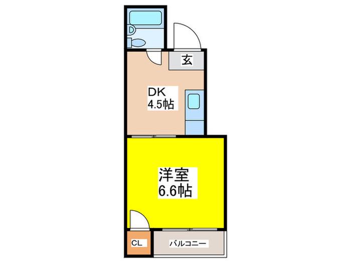 シューベルハイツ(1DK/3階)の間取り写真