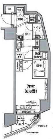 アイル両国参番館(1K/3階)の間取り写真