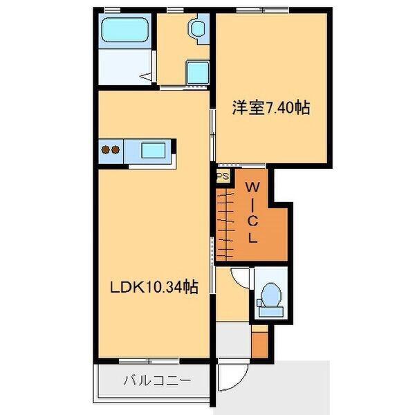 ローズメゾン(1LDK/1階)の間取り写真